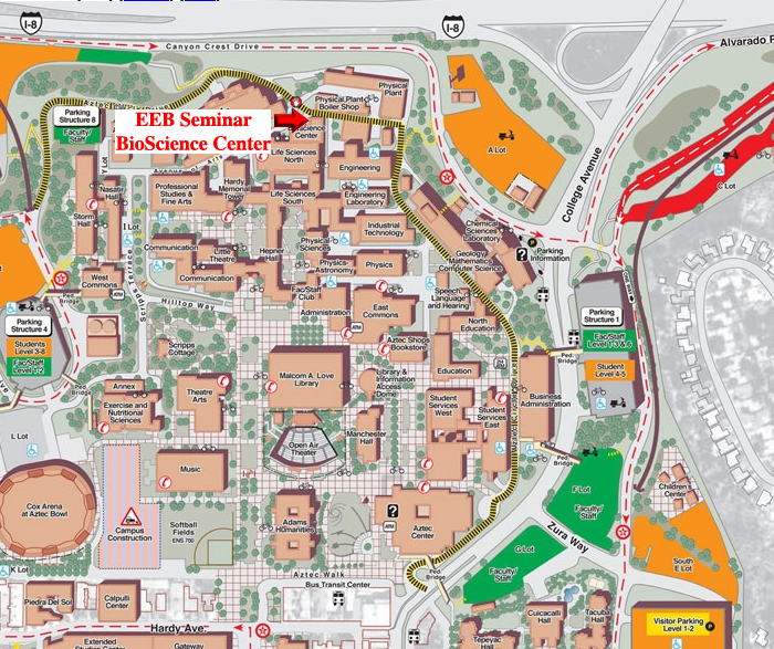 Campus Map Directions Parking Sdsu College Of Extended Studies